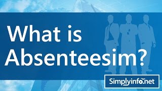 What is Absenteeism  What is Absent  What is Absence  HRM Terms  SimplyInfonet [upl. by Morra]