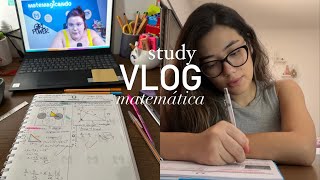 vlog rotina de vestibulanda  um dia todo estudando matemática para tentar desacumular matéria [upl. by Nicolis]