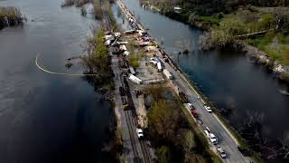 BNSF Train Derailment De Soto Wisconsin Day 2 [upl. by Hayidah]