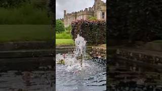 Fountain at Haddon Hall Derbyshire relaxing countryhouse historicalplaces travel gardenscapes [upl. by Arrimat]