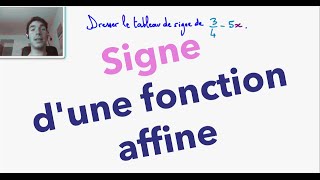 2nde Signe dune fonction affine [upl. by Joachim906]