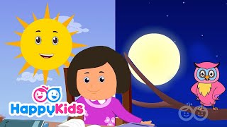 Different Times of The Day  Learning Songs Collection For Kids Children And Babies  Happy Kids [upl. by Ettenal62]