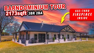 FULL Barndominium TOUR 3 Bedroom 2 Bath in Cool Texas [upl. by Tillo]