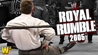 Vince McMahon Tears Both Quads Is A Legend  WWE Royal Rumble 2005 Review [upl. by Reinar956]