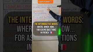 The interrogative words where when how for asking questions ❓️❓️❓️❓️in French 🇨🇵 French [upl. by Capriola]