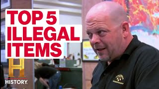 Pawn Stars 5 SUPER RARE ILLEGAL ITEMS [upl. by Noterb]