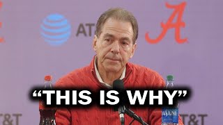 Nick Saban Addresses WHY He Retired [upl. by Persons]