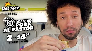 Del Taco NEW Trejos Tacos Roasted Pork Al Pastor Street Tacos 4K Food Review [upl. by Sylvie224]