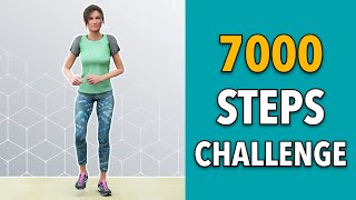 7000 Steps Challenge  Walk At Home Workout [upl. by Namqul337]