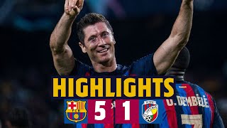 💥 HIGHLIGHTS I BARÇA 51 VIKTORIA PLZEN I LEWANDOWSKI HATTRICK💥 [upl. by Susanetta]