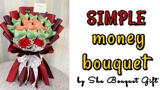 money bouquet tutorial ll bouquet duit ll simple tutorial bouquet duit [upl. by Relly]