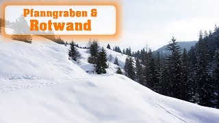 Bayern Rotwand im Winter  mit Schneeschuhen durch den Pfanngraben [upl. by Yedorb]