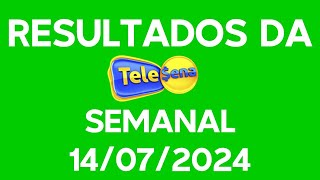 RESULTADOS DA TELE SENA SEMANAL VERDE 140724 [upl. by Nahtaneoj]