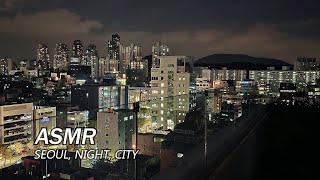 Seoul City Sounds and Traffic Ambience ASMR for Sleep and Study  Relaxing City at Night [upl. by Templa]