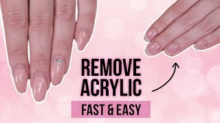 HOW TO REMOVE ACRYLIC NAILS AT HOME WITHOUT ACETONE  BASIC MANICURE DIY  LOCKDOWN BEAUTY [upl. by Yraht]