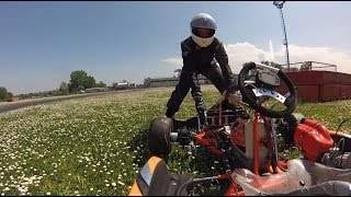 Onboard kart  crash  Castelletto di Branduzzo [upl. by Jefferey608]