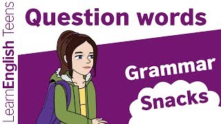 Question words in English  English grammar lessons [upl. by Nottus]