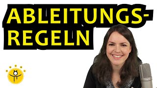 ALLE Ableitungsregeln mit Beispielen – Übersicht Ableitungen von Funktionen bilden [upl. by Sucam]