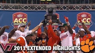 Clemson vs Virginia Tech 2011 ACC Championship Extended Highlights [upl. by Rayshell]