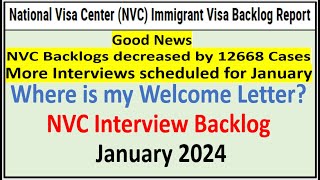 Where is my NVC Welcome Letter  NVC Visa Interview Backlog  NVC Backlog Report January 2024 [upl. by Ruscio]