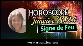 HOROSCOPE signes de FEU JANVIER 2024 BELIER LION SAGITTAIRE Bonne Année [upl. by Acim]