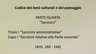 18 Il codice dei beni culturali e del paesaggio edizione 2023  Parte IV Titolo I Capo III [upl. by Enelra186]