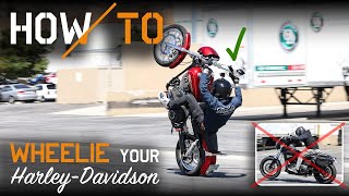 How To Wheelie your HarleyDavidson [upl. by Anippesuig]