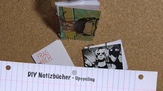 Upcycling  Notizbücher basteln  Anleitung DIY  little notebooks  Do it yourself [upl. by Analeh]