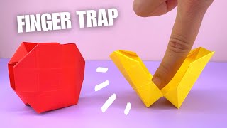 DIY origami finger trap Easy Tutorial How to make paper finger trap [upl. by Ayela]