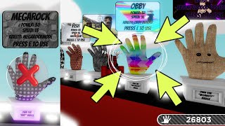 Slap Battles  How to get quotOBBYquot GLOVE  quotULTRAROCKquot BADGE amp SHOWCASE NO MEGAROCK EASY [upl. by Enitsyrhc]