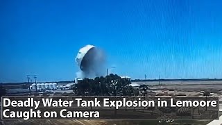 Deadly Water Tank Explosion in Lemoore  Caught on Camera [upl. by Kippar]