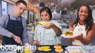 6 Pro Chefs Make Their GoTo Breakfast Sandwich  Test Kitchen Talks  Bon Appétit [upl. by Ileyan]