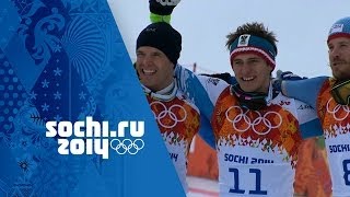 Alpine Skiing  Mens Slalom  Mario Matt Wins Gold  Sochi 2014 Winter Olympics [upl. by Allenod]