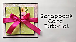 How to Make Card for a Scrapbook  Scrapbook Card Tutorial [upl. by Yancey]