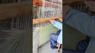 Traditional handmade straw mat weaving process [upl. by Klemperer]