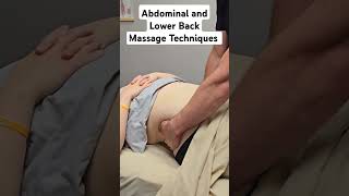 Abdominal and Lower Back Massage Technique therapeuticmassage massagetherapy [upl. by Minardi966]