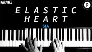 Sia  Elastic Heart KARAOKE Slowed Acoustic Piano Instrumental COVER LYRICS [upl. by Venditti330]