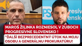 Maroš Žilinka zmietol zo stola ďalší bezprecedentný útok Šimečku a Progresívneho Slovenska [upl. by Audwen]