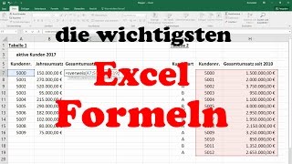 Excel Formeln und Funktionen Sverweis WennDannSonst Summewenn Zählenwenn amp Anzahl2 Grundkurs [upl. by Gudren]