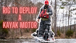 Solving the Stow and Deploy Challenge with a Bow Mounted Kayak Motor [upl. by Lemmie147]