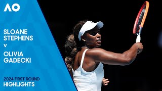 Sloane Stephens v Olivia Gadecki Highlights  Australian Open 2024 First Round [upl. by Merkley735]