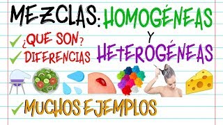 ⚗️MEZCLAS HOMOGÉNEAS Y HETEROGÉNEAS🚰 Fácil y Rápido  QUÍMICA [upl. by Nnadroj]