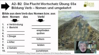 B2 Die Flucht Wortbildung Nomen  Verb Üb03a [upl. by Zulch718]