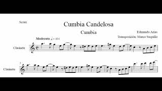 CUMBIA CANDELOSA  PARTITURA Y PISTA PARA SAXO ALTO LEER LA DESCRIPCIÓN [upl. by Auohp112]