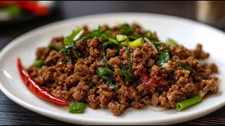 Spicy Mongolian Ground Beef Recipe  Easy and Delicious [upl. by Navanod631]