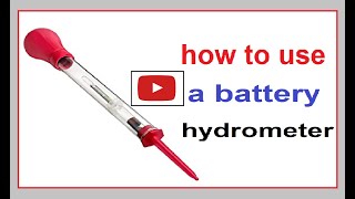 HOW TO TEST BATTERY WITH HYDROMETER [upl. by Kryska]