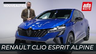 Nouvelle Renault Clio Esprit Alpine 2023  premier contact avec la citadine française [upl. by Nyla]