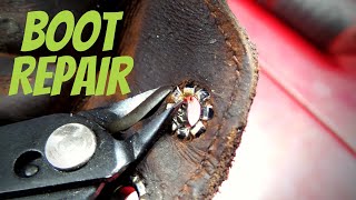 Quick and Easy Work Boot Repair  Fixing Eyelets on a Pair of Matterhorn and Thorogood Boots [upl. by Alistair]