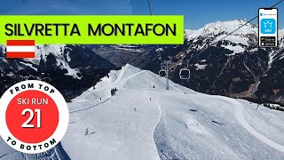 Silvretta Montafon Austria  ski run 21  St Gallenkirch  from top to bottom [upl. by Moody]