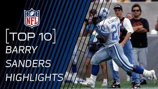 Top 10 Barry Sanders Touchdowns of All Time  NFL Legend Highlights [upl. by Yesoj]